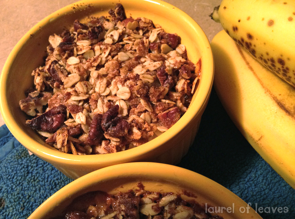 Banana Bread Cobbler with Pecan Streusel