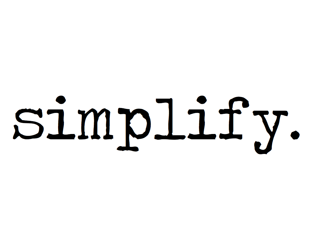 Simplify.