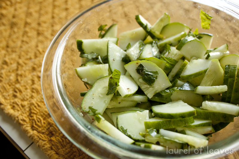 Easy Herbed Cucumber Salad