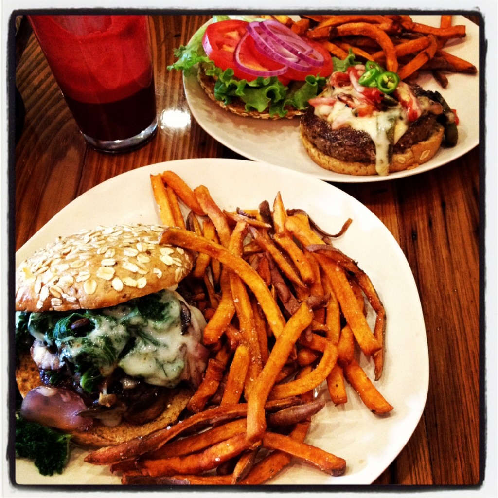 Grass-fed Burgers from the Green Sage in Asheville, NC